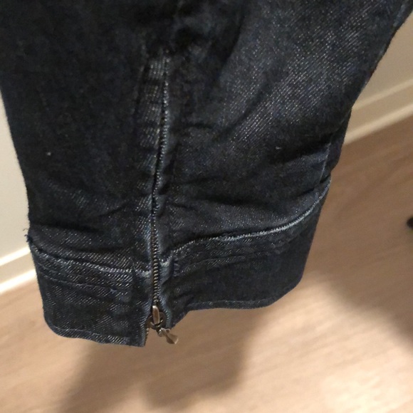 Chico’s Platinum Jean Jacket Rhinestone Embellished Size Large - Picture 14 of 16